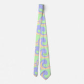 Blauw groen ombre vloeibaar marmer boho vet patroo stropdas (Achterkant)