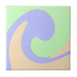 Blauw groen ombre vloeibaar marmer boho vet patroo tegeltje