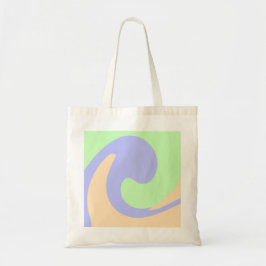 Blauw groen ombre vloeibaar marmer boho vet patroo tote bag