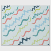 Blauw groen omlooppapier cadeaupapier (Vlak)