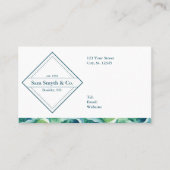 Blauw/Groen op Wit Bedrijfsontwerp Visitekaartje (Voorkant)