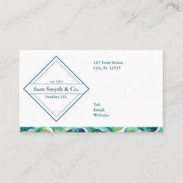Blauw/Groen op Wit Bedrijfsontwerp Visitekaartje