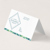 Blauw/Groen op Wit Bedrijfsontwerp Visitekaartje (Voorkant)