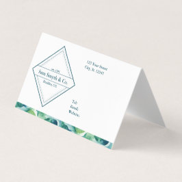 Blauw/Groen op Wit Bedrijfsontwerp Visitekaartje