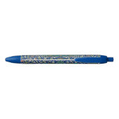 Blauw groen Oranje Blauwgroen Arabisch patroon Blauwe Inkt Pen (Achterkant)