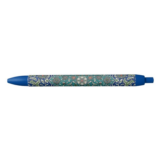 Blauw groen Oranje Blauwgroen  Arabisch patroon Blauwe Inkt Pen (Voorkant)