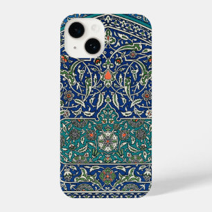 Blauw groen Oranje Blauwgroen Arabisch patroon iPhone 14 Hoesje