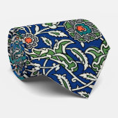 Blauw groen Oranje Blauwgroen  Arabisch patroon Stropdas (Opgerold)