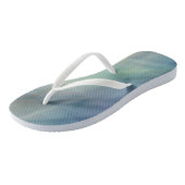 blauw groen paars abstract teenslippers (Schuin)