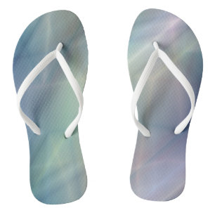 blauw groen paars abstract teenslippers
