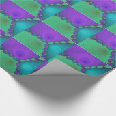 Blauw groen Paars breekpapier Cadeaupapier (Hoek)