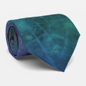 Blauw, groen, Paars met mousserend getextureerd St Stropdas (Opgerold)