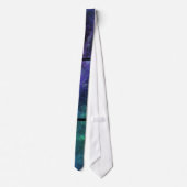 Blauw, groen, Paars met mousserend getextureerd St Stropdas (Achterkant)