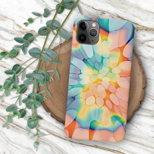 Blauw Groen Paars Oranje Geel Wit Tie Dye Kunst iPhone 16 Pro Max Hoesje