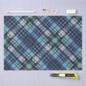 Blauw, Groen & Paarse geruite Tissuepapier (Craft)