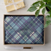 Blauw, Groen & Paarse geruite Tissuepapier (Geschenk)