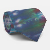 Blauw Groen Paarse Tie Dye Necktie Stropdas (Opgerold)