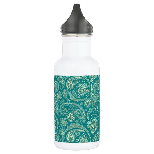 Blauw Groen Paisley Waterfles (Links)