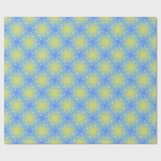 Blauw groen-partijballonpatroon Verpakkingspapier Cadeaupapier (Vlak)