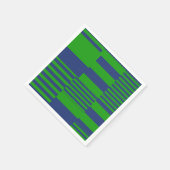Blauw Groen Patchwork Strepen Design Servet (Hoek)