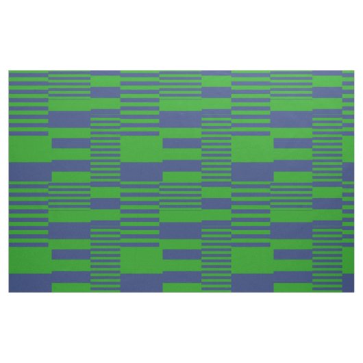 Blauw Groen Patchwork Strepen Design  Stof (Fat Quarter)
