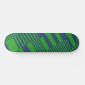Blauw Groen Patchwork Strepen Ontwerp Persoonlijk Skateboard (Horizontaal)