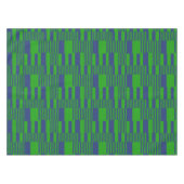 Blauw Groen Patchwork Strepen Ontwerp Tafelkleed (Voorkant (Horizontaal))