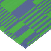 Blauw Groen Patchwork Strepen Ontwerp Tafelkleed (Gekanteld)