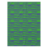 Blauw Groen Patchwork Strepen Ontwerp Tafelkleed (Voorkant)