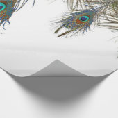 blauw-groen-pauw-veren-kunst- cadeaupapier (Hoek)