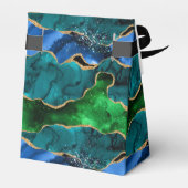 Blauw Groen Peacock Agaat Zoet Zestien Dank u Bedankdoosjes (Achterkant)