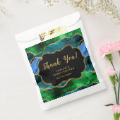 Blauw Groen Peacock Agaat Zoet Zestien Dank u Bedankzakje (Gezegeld)