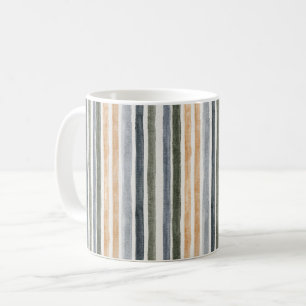Blauw Groen Perzik Strepen Koffiemok
