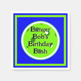 Blauw & Groen Pickleball Paddles Ballen Gepersonal Servet