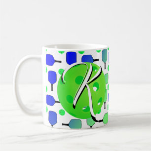 Blauw & Groen Pickleball Paddles Groen Gepersonali Koffiemok