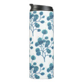Blauw Groen Plant Pen Tekening Thermische Tumbler Thermosbeker (Geroteerd rechts)