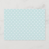 Blauw Groen Polka Dots Baby shower Bingo Spel Kaar Uitnodiging Briefkaart (Achterkant)