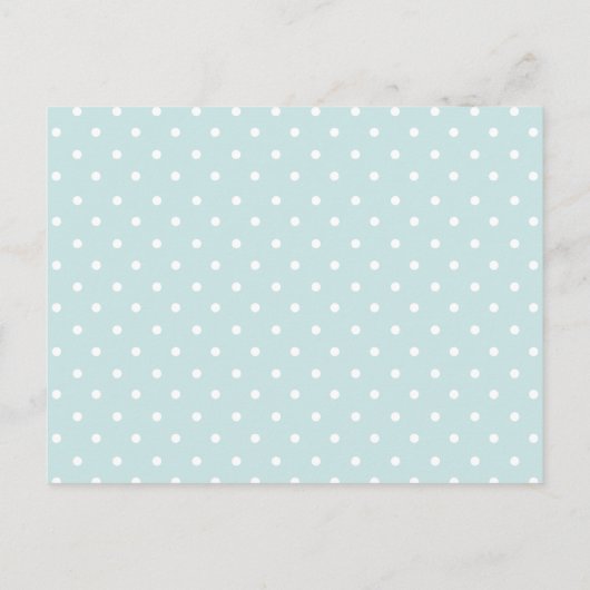 Blauw Groen Polka Dots Baby shower Bingo Spel Kaar Uitnodiging Briefkaart (Achterkant)