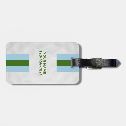 Blauw Groen Preppy Gepersonaliseerde Golfzak Label Bagagelabel