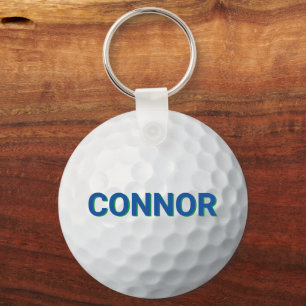 Blauw Groen Preppy Gepersonaliseerde Golfzak Label Sleutelhanger