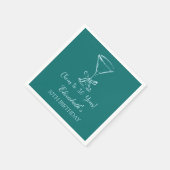 Blauw & Groen Proost op 30 Jaar Verjaardag Servett Servet (Hoek)