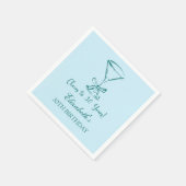 Blauw & Groen Proost op 30 Jaar Verjaardag Servett Servet (Hoek)