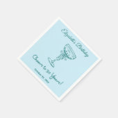 Blauw & Groen Proost op 30 Jaar Verjaardag Servett Servet (Hoek)