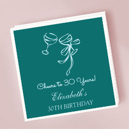 Blauw & Groen Proost op 30 Jaar Verjaardag Servett Servet