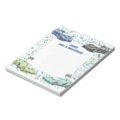 Blauw Groen Race auto Supercar gepersonaliseerde M Notitieblok (Linkerzijde)