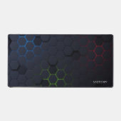 Blauw Groen Rood Gaming Patroon Video Game Liefheb Bureaumat (Voorkant)