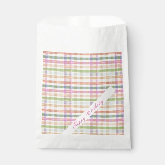 Blauw groen roze bedankzakje (Voorkant)