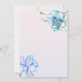 Blauw Groen Roze Bloemig Modern Modieus Aquarel Kaart (Achterkant)