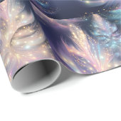 Blauw Groen Roze Paarse Bomen Moderne Kerst Cadeaupapier (Rol Hoek)