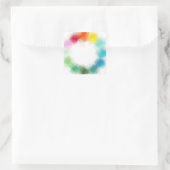 Blauw Groen Roze Rood Geel Oranje Kleurig Vierkante Sticker (Tas)